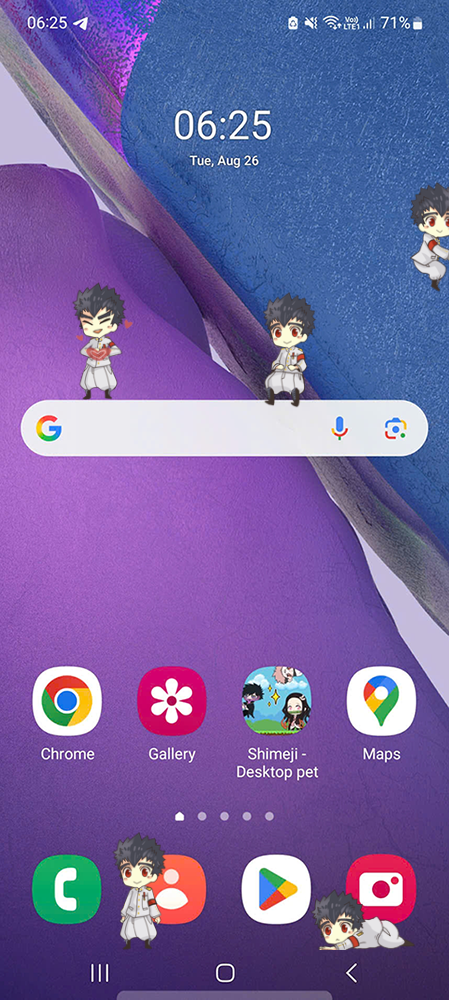 Ishimaru Shimeji on Mobile