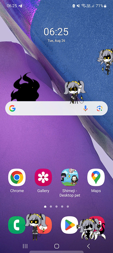 J Shimeji on Mobile
