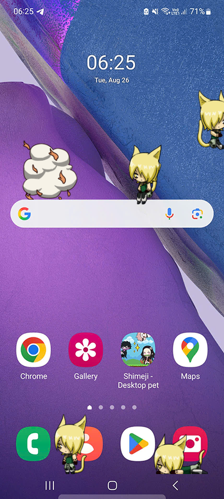 Jackal Shimeji on Mobile