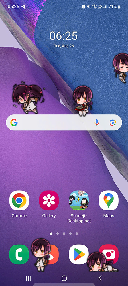 Japan Shimeji on Mobile