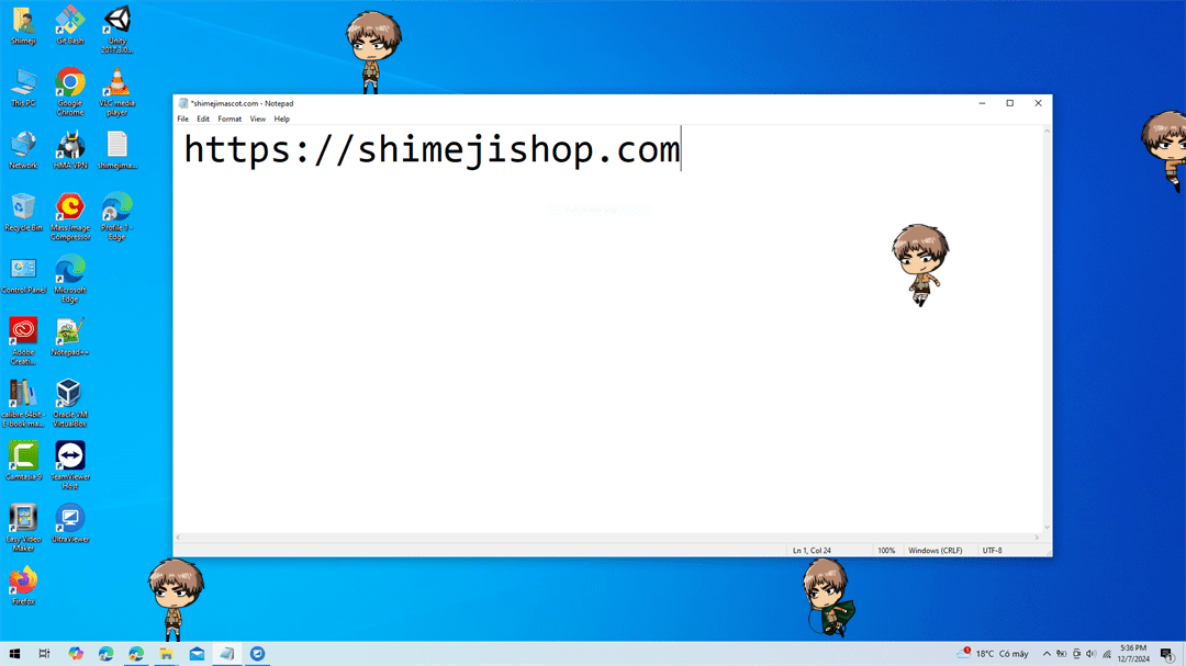 Jean Kirschtein Shimeji on Desktop