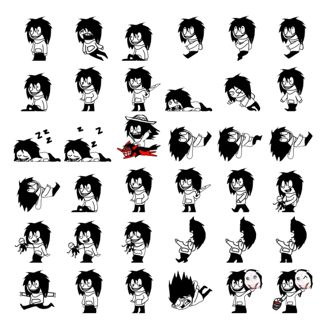 Jeff the Killer Shimeji Sprite Preview