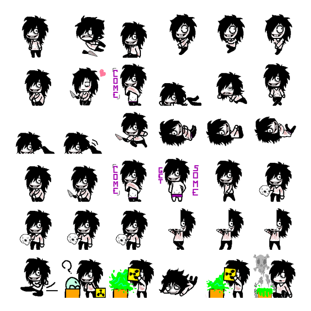 Jeff the Killer Shimeji Sprite Preview