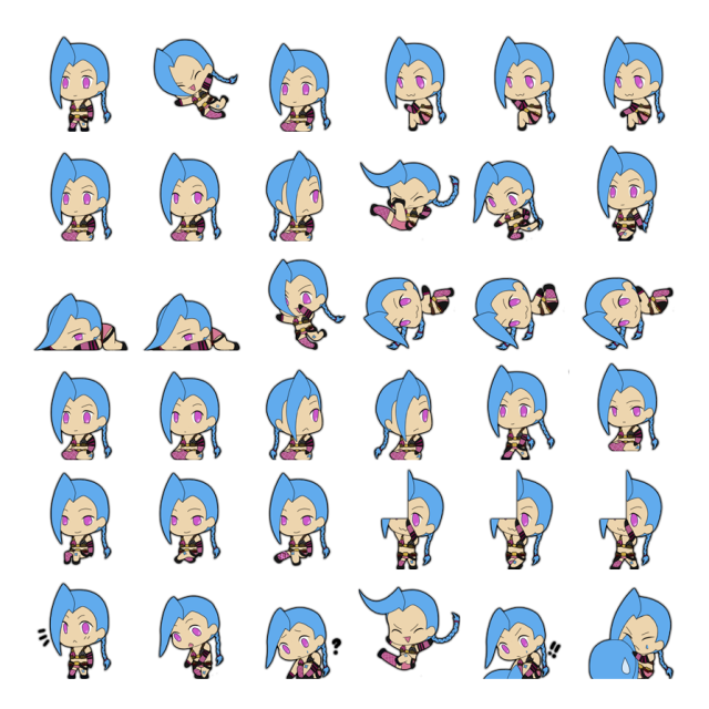Jinx Shimeji Sprite Preview