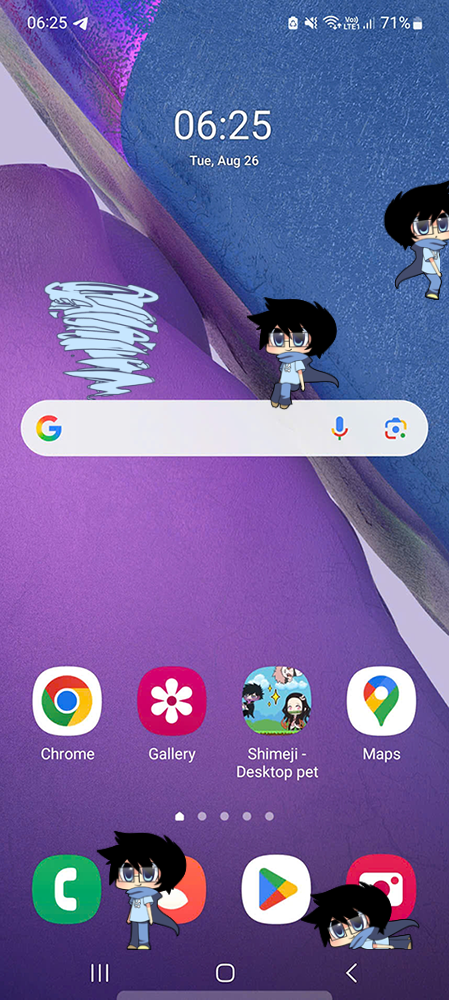 John Egbert Shimeji on Mobile