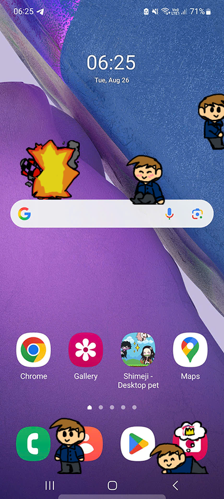Jon Shimeji on Mobile