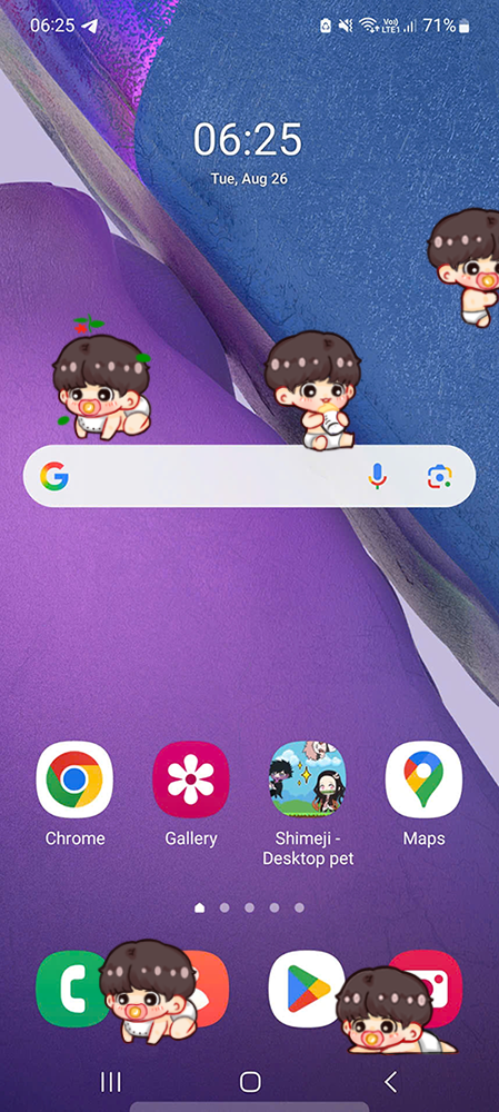Jungkook - Kookie [baby] Shimeji on Mobile