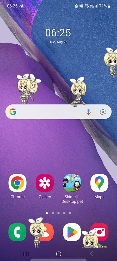 Kagamine Rin Shimeji on Mobile