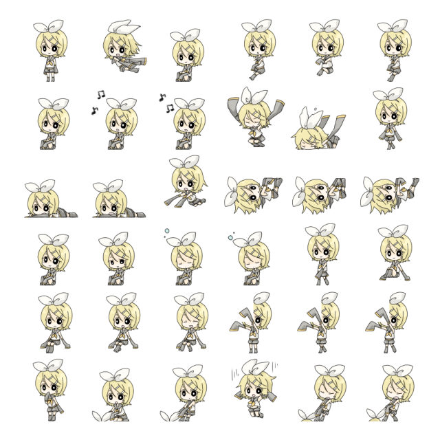 Kagamine Rin Shimeji Sprite Preview