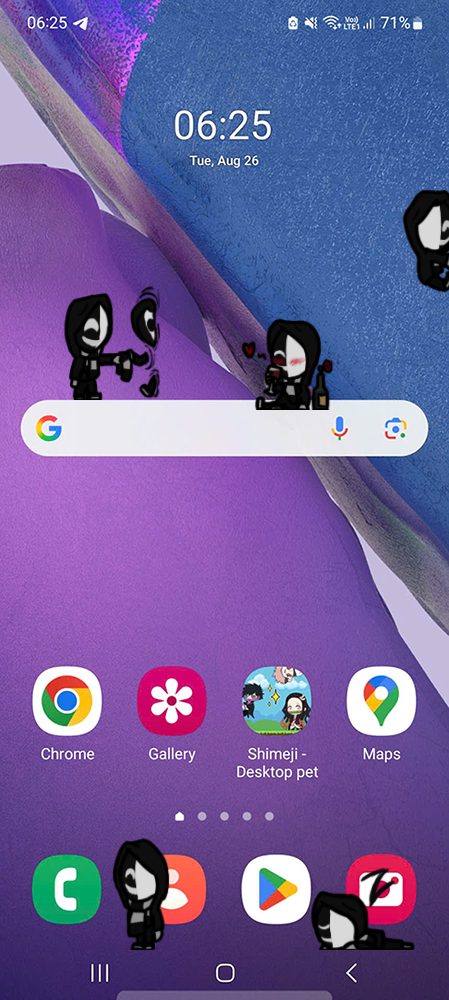 Kagekao Shimeji on Mobile
