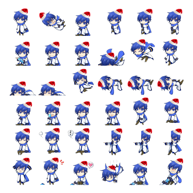 Kaito (Santa) Shimeji Sprite Preview