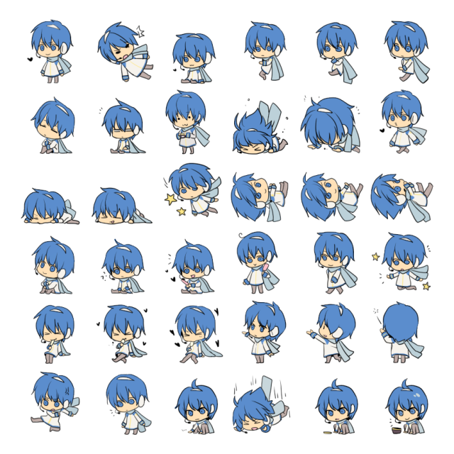 Kaito Shimeji Sprite Preview