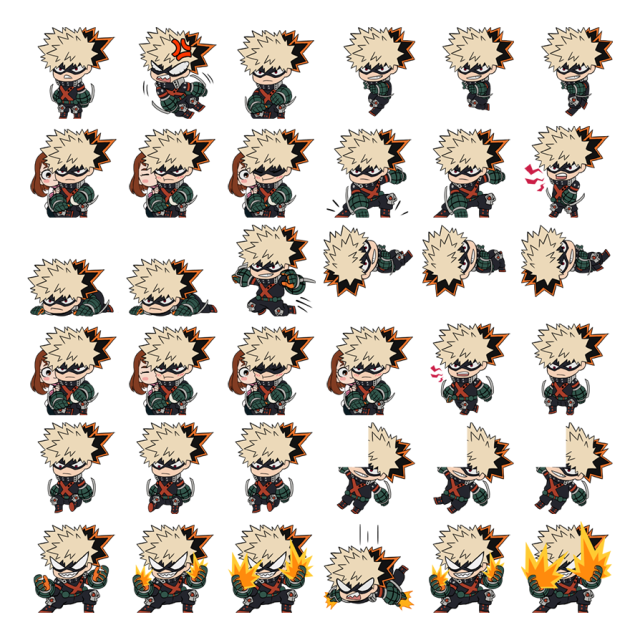 Katsuki Bakugo (Kacchan) Shimeji Sprite Preview