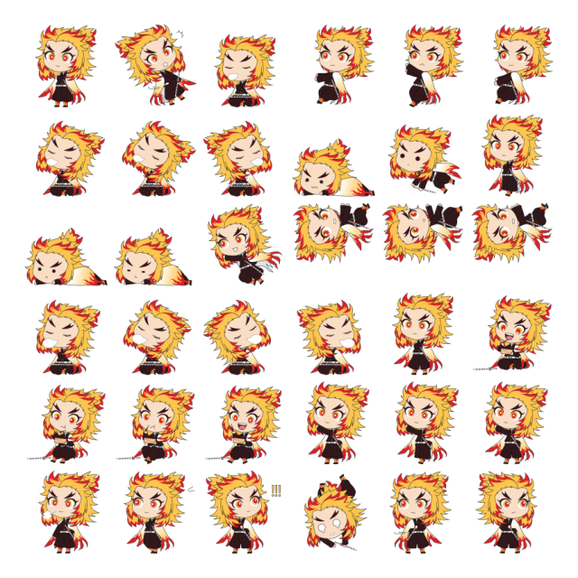 Kyojuro Rengoku Shimeji Sprite Preview