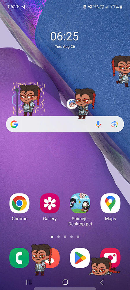 Loba Shimeji on Mobile