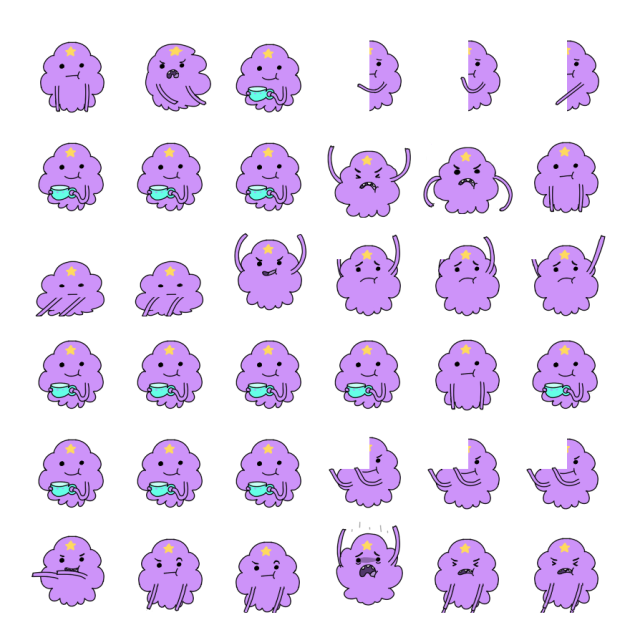 Lumpy Space Princess Shimeji Sprite Preview
