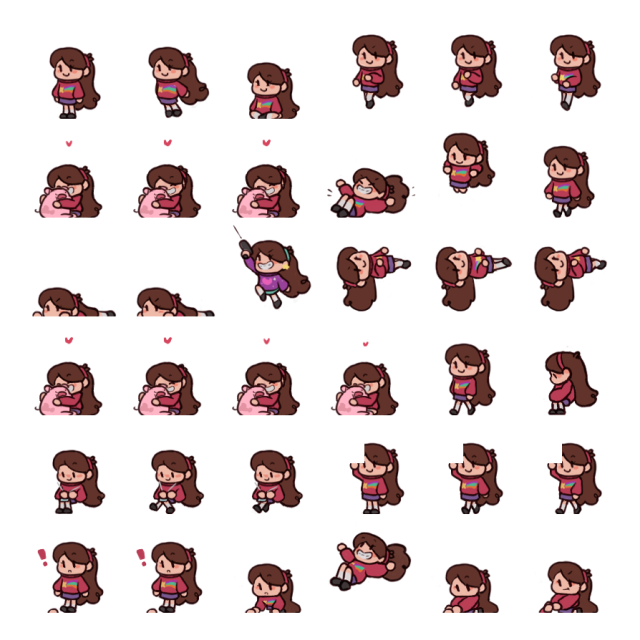 Mabel Pines Shimeji Sprite Preview