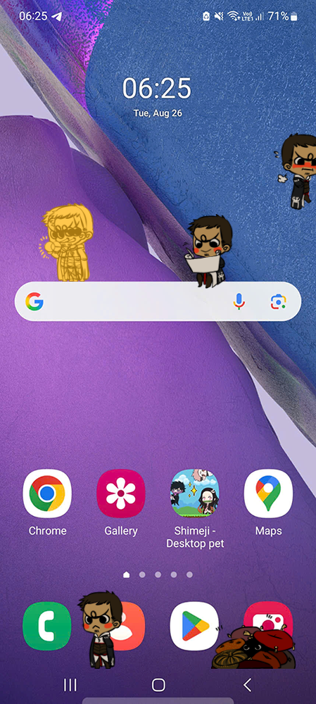 Malik Shimeji on Mobile