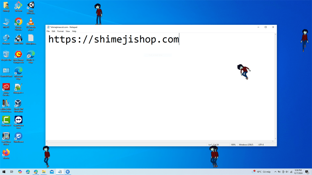 Marshall Lee Shimeji on Desktop