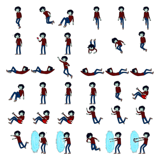 Marshall Lee Shimeji Sprite Preview