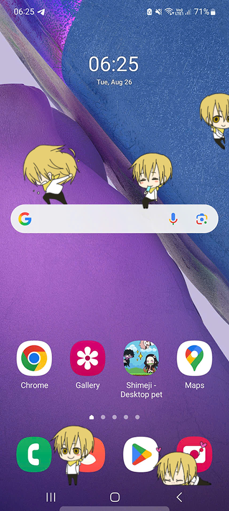 Masaomi Kida Shimeji on Mobile