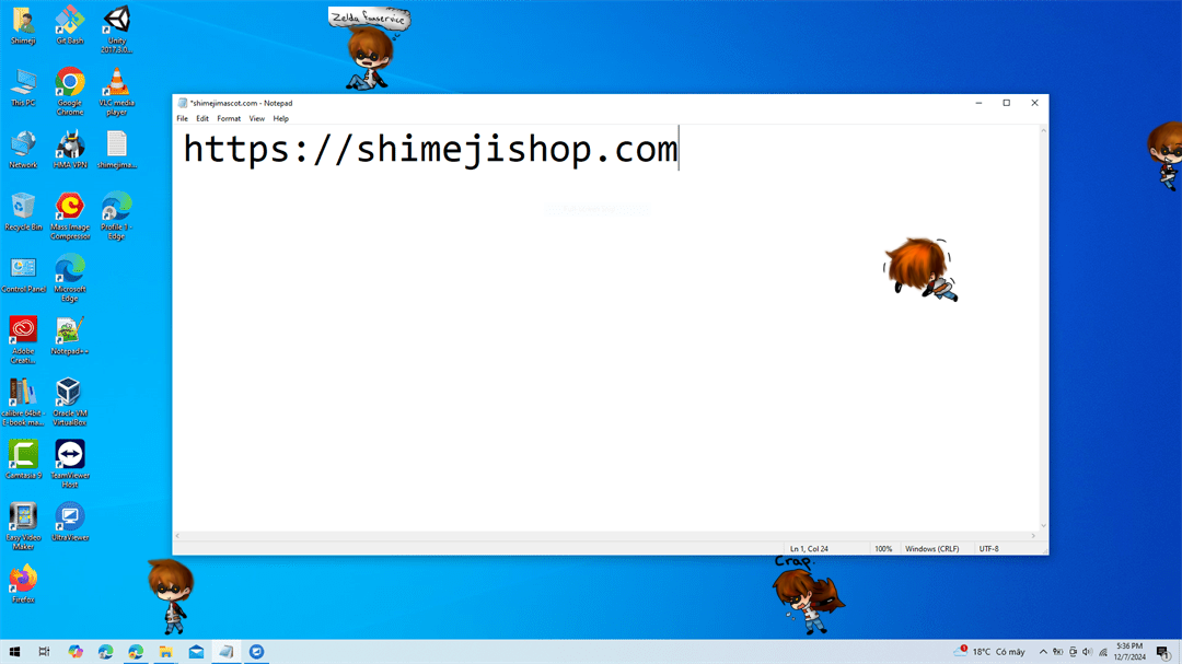 Matt Shimeji on Desktop