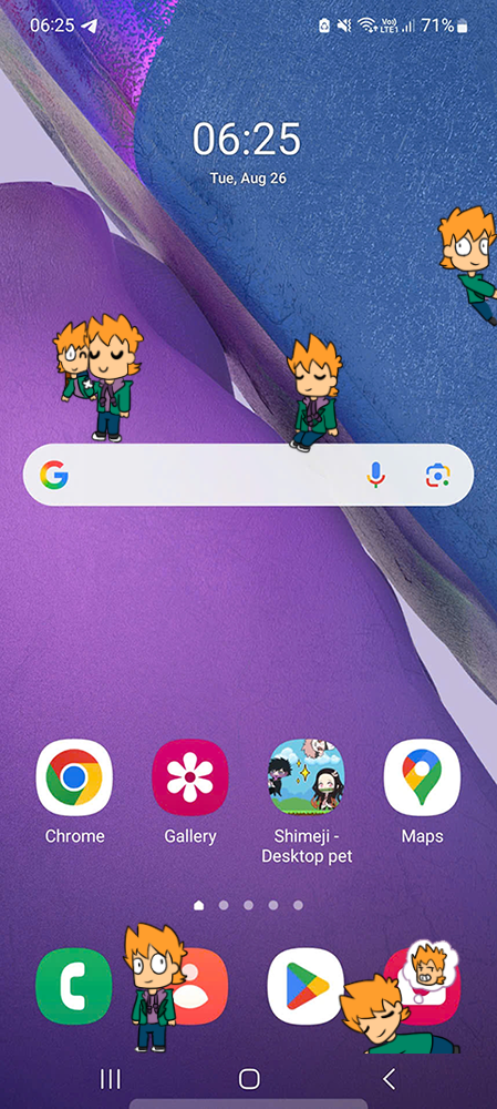Matt Shimeji on Mobile