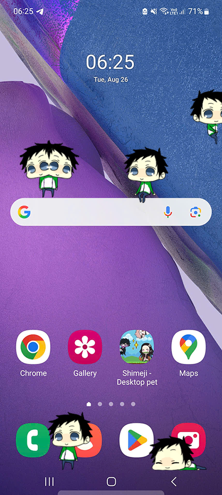 Mikado Ryuugamine Shimeji on Mobile