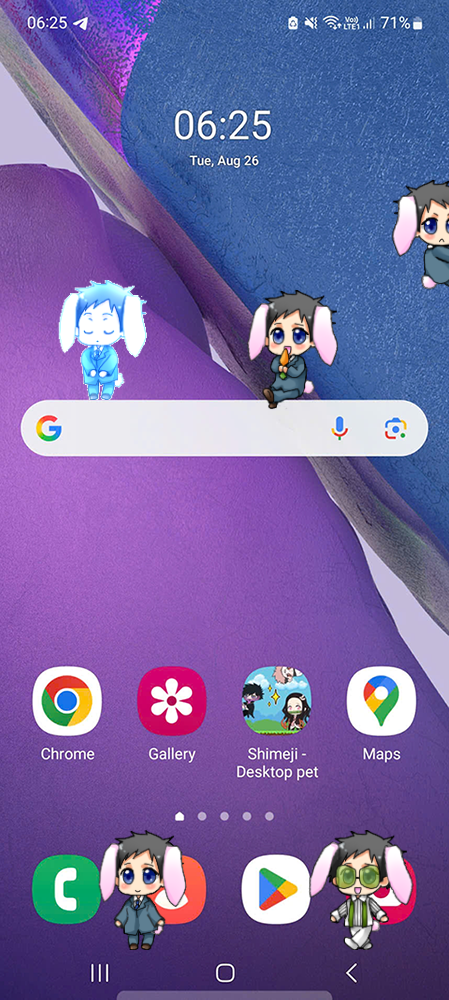 Mikado Ryuugamine Shimeji on Mobile
