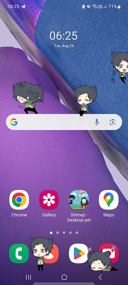 Mikado Ryuugamine Shimeji on Mobile