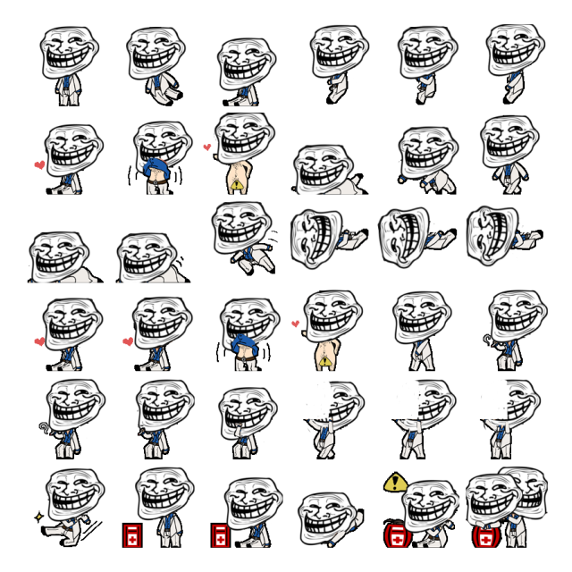 Mr. Trollface Shimeji Sprite Preview