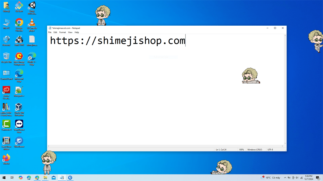 Nanami Kento Shimeji on Desktop