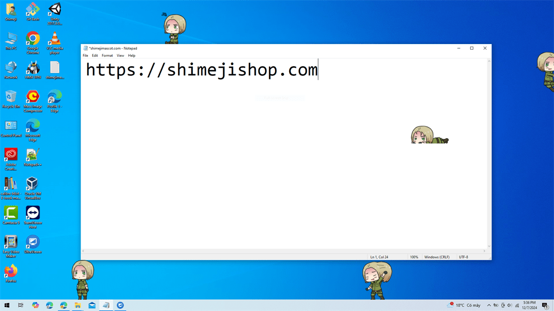 Poland Shimeji on Desktop