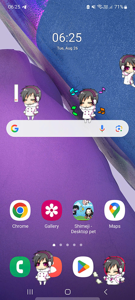 Psyche Orihara Shimeji on Mobile