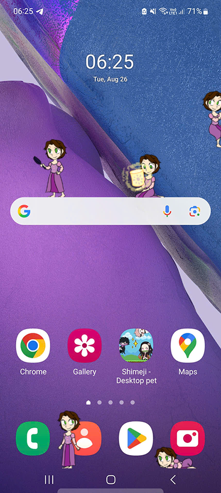 Rapunzel (brunette) Shimeji on Mobile