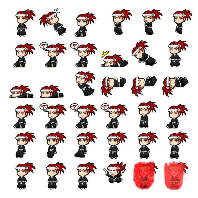 Renji Abarai Shimeji Sprite Preview