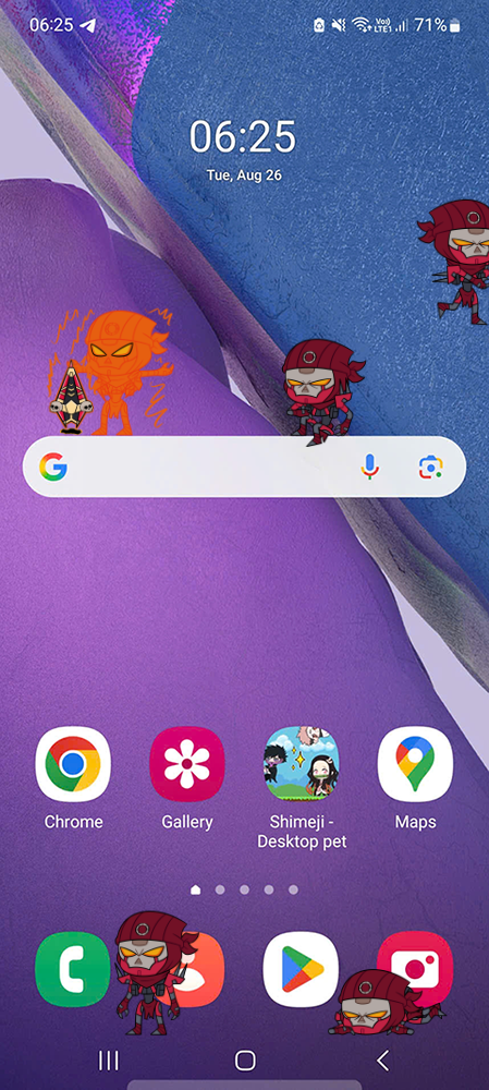 Revenant Shimeji on Mobile