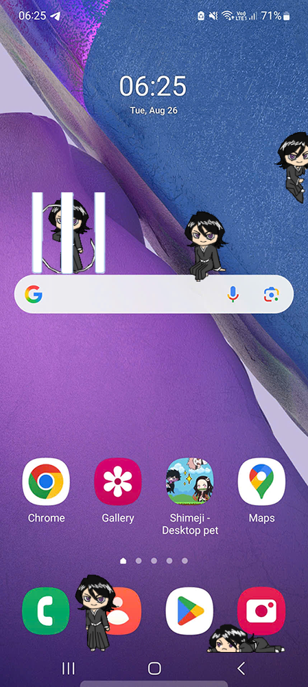 Rukia Shimeji on Mobile