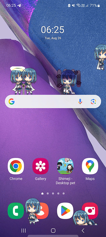 Sayaka Shimeji on Mobile