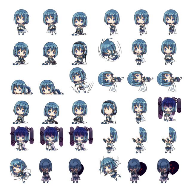 Sayaka Shimeji Sprite Preview