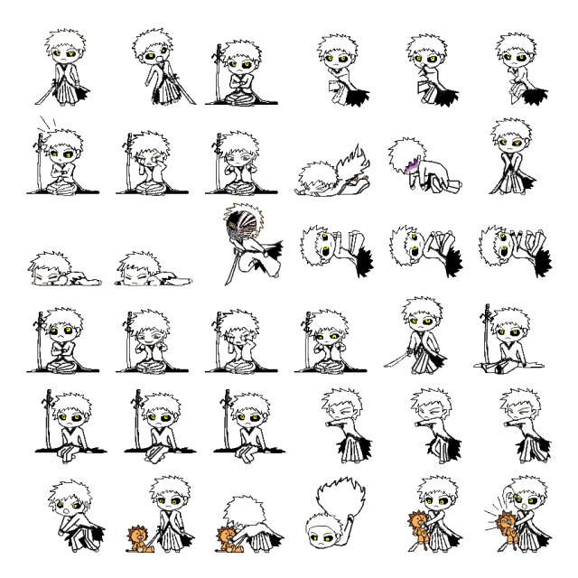 Shirosaki Hichigo Shimeji Sprite Preview