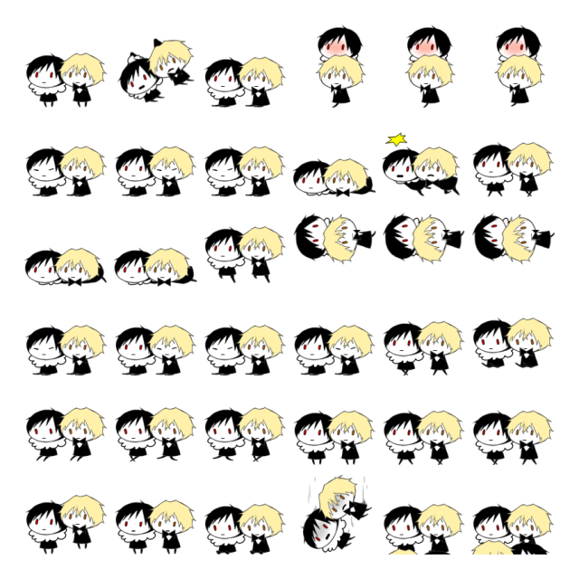 Shizuo and Izaya Shimeji Sprite Preview