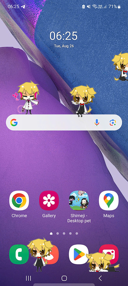 Shizuo Hejiwama Shimeji on Mobile