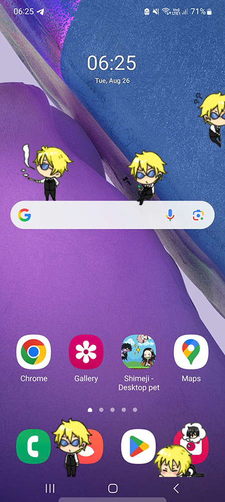 Shizuo Hejiwama Shimeji on Mobile
