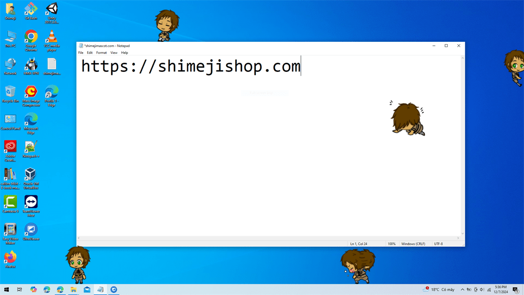 Spain Shimeji on Desktop