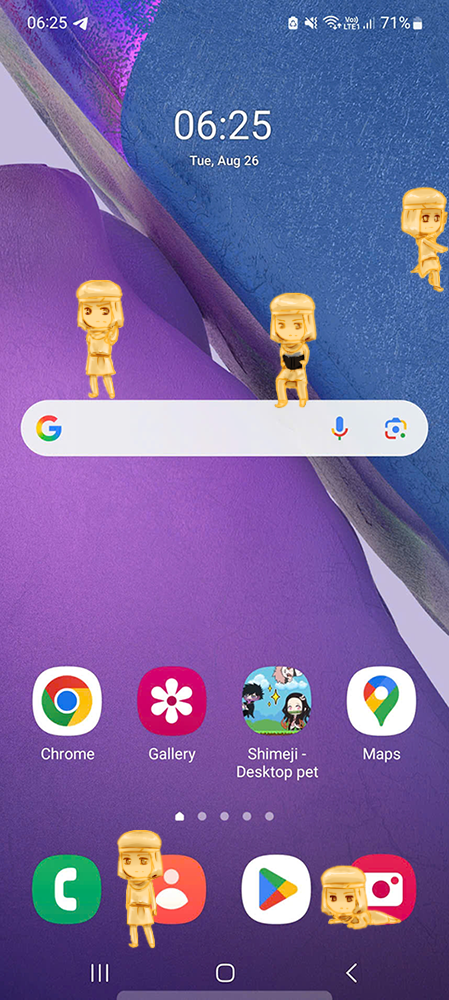 Stephano Shimeji on Mobile