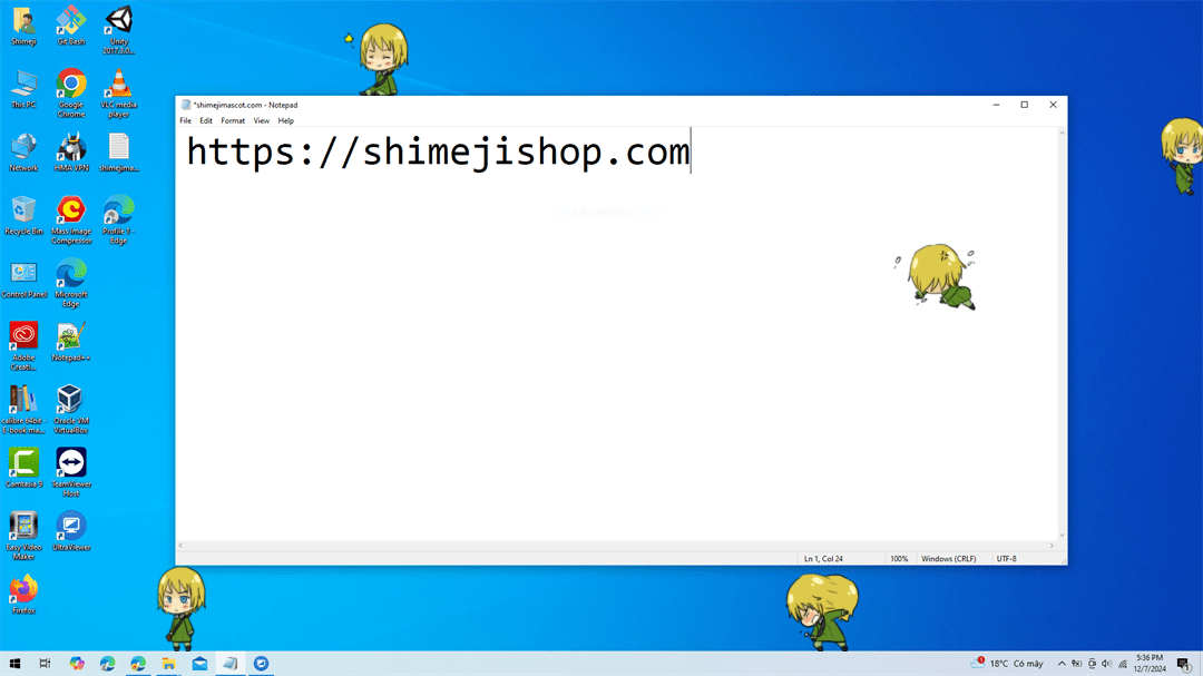 Switzerland Shimeji on Desktop