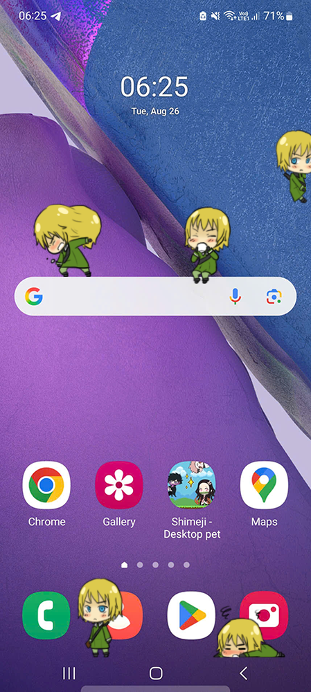 Switzerland Shimeji on Mobile