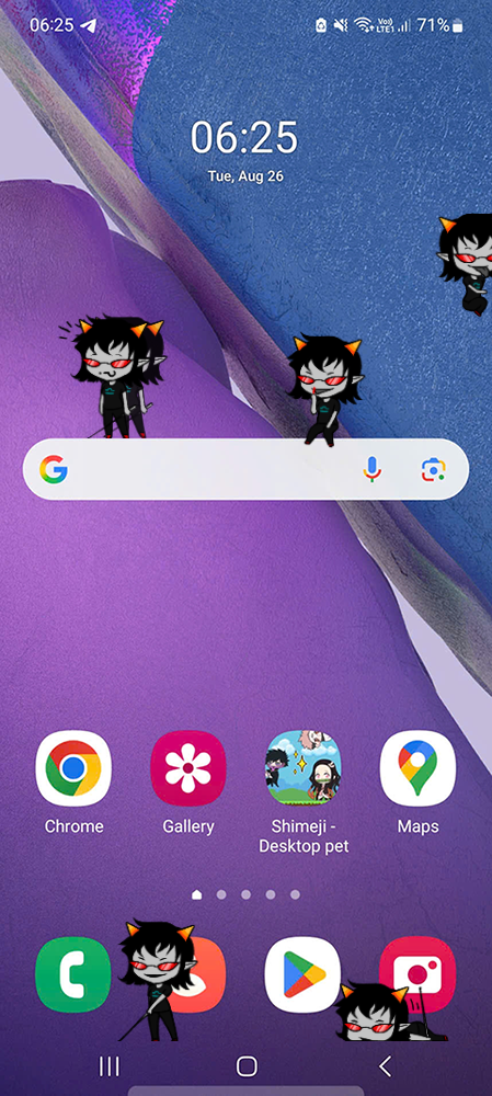 Terezi Shimeji on Mobile