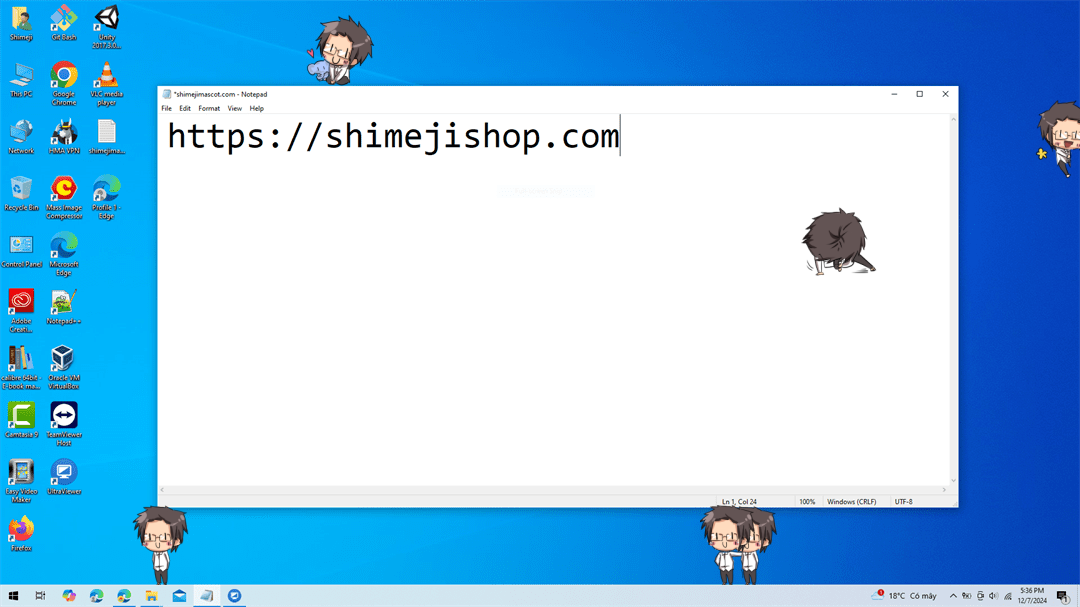 Thailand Shimeji on Desktop
